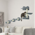 Load image into Gallery viewer, 4 Piece Cat Shelves Cat Wall Furniture Wall-Mounted Cat Tree for Indoor Cat w/ Hammock, Steps, Platforms, Scratching Post - Grey
