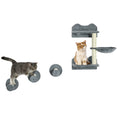 Load image into Gallery viewer, 4 Piece Cat Shelves Cat Wall Furniture Wall-Mounted Cat Tree for Indoor Cat w/ Hammock, Steps, Platforms, Scratching Post - Grey

