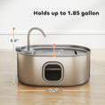 Load image into Gallery viewer, Cat Water Fountain Stainless Steel, 246 oz. / 7L Automatic Pet Fountain with Filters, Ultra-Quiet Pump, Visibility Window, Dog Water Bowl Dispenser for Cats, Dogs and Multi-Pet Homes
