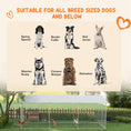 Load image into Gallery viewer, Outdoor Dog Kennel Dog Run with Waterproof, UV Resistant Cover for All-Sized Dogs, 19.7' x 7.5' x 7.5', Silver
