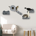 Load image into Gallery viewer, 4PCs Wall Mounted Cat Tree, Cat Wall Furniture with Platforms, Steps, Scratching Post, Perch, Cat House for Indoor Cats - Grey
