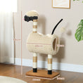 Load image into Gallery viewer, Cat Tree Sheep Design, 98 cm Multi-Level Cat Tower with Scratching Posts, Tunnel & Play Ball for Indoor Kitten Climbing, Playing, Relaxing, Easy Assembly, Light Brown
