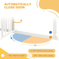 Load image into Gallery viewer, Dog Stair Gate Pet Barrier with Small Cat Door, Pressure Fit Safety Gate  with Auto Closing System, Double Locking, for Hallways, 74-100 cm Openings - White

