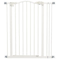 Load image into Gallery viewer, Pressure Fit Dog Stair Gate No Drilling Safety Gate Auto Close for Doorways, Hallways, 74-87cm Adjustable, 94cm Tall, White
