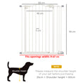 Load image into Gallery viewer, Pressure Fit Dog Stair Gate No Drilling Safety Gate Auto Close for Doorways, Hallways, 74-87cm Adjustable, 94cm Tall, White
