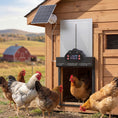 Load image into Gallery viewer, 2K HD AI Camera Automatic Chicken Coop Door, WiFi Solar Powered Auto Chicken Coop Door Opener with Timer & Light Sensor, APP Remote Control, 5200 mAh Battery, Anti-Pinch & Alarm Driver Function
