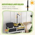 Load image into Gallery viewer, Tortoise House, 2 Layers Wooden Tortoise Enclosure with Adjustable Lamp Holder, Tortoise Table with Openable Lid, Removable Main House, Storage Shelf, Run Box, Fixed Tray - Grey
