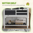 Load image into Gallery viewer, Tortoise House, 2 Layers Wooden Tortoise Enclosure with Adjustable Lamp Holder, Tortoise Table with Openable Lid, Removable Main House, Storage Shelf, Run Box, Fixed Tray - Grey
