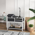 Load image into Gallery viewer, Tortoise House, 2 Layers Wooden Tortoise Enclosure with Adjustable Lamp Holder, Tortoise Table with Openable Lid, Removable Main House, Storage Shelf, Run Box, Fixed Tray - Grey

