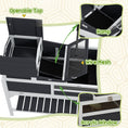 Load image into Gallery viewer, Tortoise House, 2 Layers Wooden Tortoise Enclosure with Adjustable Lamp Holder, Tortoise Table with Openable Lid, Removable Main House, Storage Shelf, Run Box, Fixed Tray - Grey

