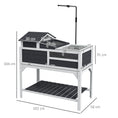 Load image into Gallery viewer, Tortoise House, 2 Layers Wooden Tortoise Enclosure with Adjustable Lamp Holder, Tortoise Table with Openable Lid, Removable Main House, Storage Shelf, Run Box, Fixed Tray - Grey

