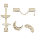 Load image into Gallery viewer, 4 Piece Cat Shelves, Cat Wall Furniture with Hammock, Scratching Posts, Soft Ladder, Steps, Jump Platforms, Hanging Ball for Indoor Kittens, Space Saving - Beige

