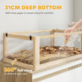 Load image into Gallery viewer, Wooden Hamster Cage, 3 Tier Small Gerbil Cage with Detachable 31cm Deep Bottom, Hut, Seesaw, Exercise Wheel, Ramps, Natural Wood Finish
