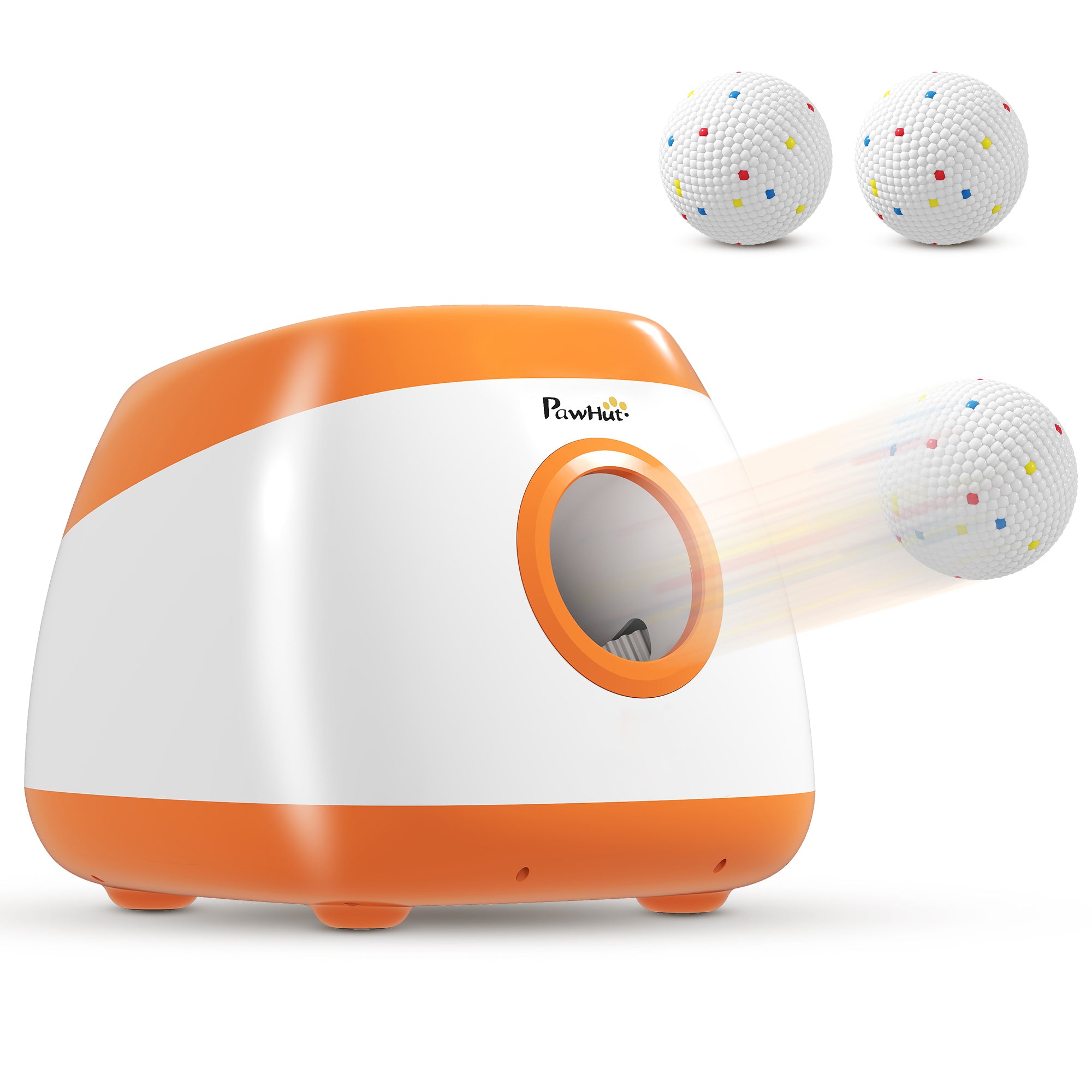 Automatic Dog Ball Launcher for Large Medium Dogs, Upgraded 26-59-79ft Outdoor Ball Launcher with 3* 2.5inch ETPU Balls Play Toys, Interactive Dog Toys for Indoor Outdoor