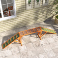 Load image into Gallery viewer, Dog Agility Ramp, Dog Walk Balance Trainer Equipment w/ Safety Bar, Non-slip Surface, Pet Training Ramp for Walk and Pause Practice, Pet Obstacle Course, Backyard Park Use, Orange
