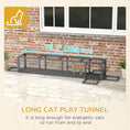 Load image into Gallery viewer, 79" Long Cat Tunnel, Cat shelter L- Shape with Extendable Design, Cat Enclosure for Indoor/Outdoor Use with Weather Protection, Removable Door, Lead Grey
