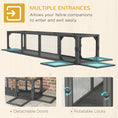 Load image into Gallery viewer, 79" Long Cat Tunnel, Cat shelter L- Shape with Extendable Design, Cat Enclosure for Indoor/Outdoor Use with Weather Protection, Removable Door, Lead Grey
