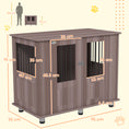 Load image into Gallery viewer, Dog Crate Furniture End Table, Pet Kennel for Medium Large Dogs with Magnetic Door Indoor Animal Cage, Purple, 95 x 55 x 75 cm
