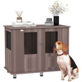 Load image into Gallery viewer, Dog Crate Furniture End Table, Pet Kennel for Medium Large Dogs with Magnetic Door Indoor Animal Cage, Purple, 95 x 55 x 75 cm
