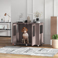 Load image into Gallery viewer, Dog Crate Furniture End Table, Pet Kennel for Medium Large Dogs with Magnetic Door Indoor Animal Cage, Purple, 95 x 55 x 75 cm
