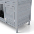 Load image into Gallery viewer, Rabbit Hutch Outdoor Guinea Pig Hutch Bunny Cage with No-Leak Trays, Divider, 136 x 50 x 93cm, Grey
