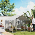 Load image into Gallery viewer, 94.5" Extra Large Catio Outdoor Cat Enclosure, Walk In Cat Cage with Waterproof Cover, 2 Resting Boxes, 7 Platforms, Metal Chicken Run Hen House Rabbit Hutch for Outside
