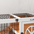 Load image into Gallery viewer, Wooden Rabbit Hutch, Elevated Guinea Pig Cage w/ Openable Roof, Ladder, Removable Tray, 90 x 53 x 87cm - Yellow
