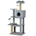 Load image into Gallery viewer, 54" Cat Tree for Larger Cats Adult with Hammock, Tal Cat Tree Tower with Scratching Post, Condo, Platforms, Play Balls for Indoor Cats, Grey
