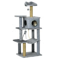 Load image into Gallery viewer, 54" Cat Tree for Larger Cats Adult with Hammock, Tal Cat Tree Tower with Scratching Post, Condo, Platforms, Play Balls for Indoor Cats, Grey
