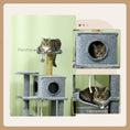 Load image into Gallery viewer, 54" Cat Tree for Larger Cats Adult with Hammock, Tal Cat Tree Tower with Scratching Post, Condo, Platforms, Play Balls for Indoor Cats, Grey
