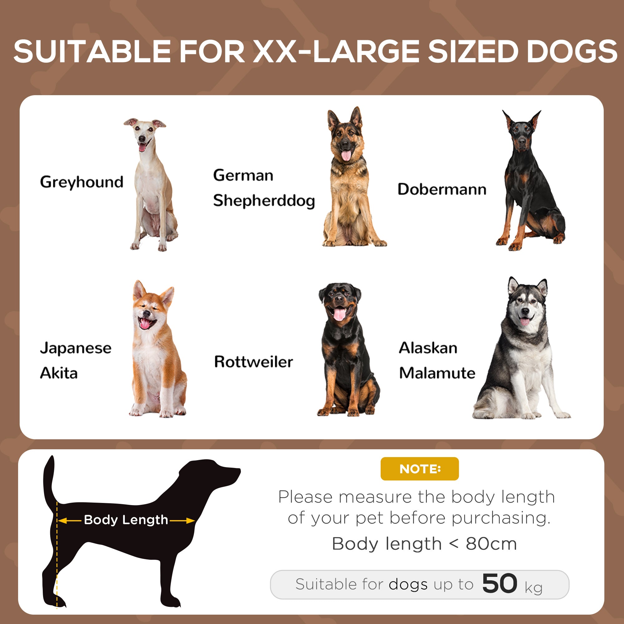 Raised Dog Bed Waterproof Elevated Pet Cot with Breathable Mesh UV Protection Canopy Brown, for XL Dogs, 122 x 92 x 108cm