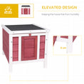 Load image into Gallery viewer, Wooden Rabbit Hutch Outdoor, Guinea Pig Hutch, Rabbit Hideaway, Cat House, Bunny Cage Small Animal House with Openable Roof, 51 x 42 x 43 cm, Red
