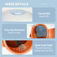 Load image into Gallery viewer, Foldable Cat Litter Box with Lid, Hooded Cat Litter Tray with High Sides, Air Freshener, Large Two-Way Entrance, Scoop, Orange
