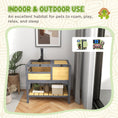 Load image into Gallery viewer, Tortoise House w/ Shelf, Small Pet Reptile Wooden House w/ Hide Shelter Den and Run, Lamp Holder, Tray, for Indoors, Outdoors - Yellow
