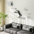 Load image into Gallery viewer, Cat Wall Shelves, 6-Piece Cat Wall Furniture Set with Condo, Platforms, Sisal Scratching Post, Bed and Toy Ball, for Climbing, Sleeping, Playing, Grey

