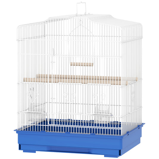 23" Large Bird Cage for Finches, Canaries Budgies, Parrot Cage with Accessories Handle, Blue