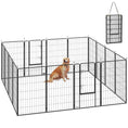 Load image into Gallery viewer, 16 Panels Dog Playpen, 27"W x 47"H Heavy Duty Pet Fence with Door & Strap for Indoor Outdoor Backyard Garden, Portable & Foldable Puppy Pet Pen for Large Dogs
