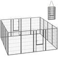 Load image into Gallery viewer, 16 Panels Dog Playpen, 27"W x 47"H Heavy Duty Pet Fence with Door & Strap for Indoor Outdoor Backyard Garden, Portable & Foldable Puppy Pet Pen for Large Dogs
