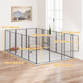 Load image into Gallery viewer, 16 Panels Dog Playpen, 27"W x 47"H Heavy Duty Pet Fence with Door & Strap for Indoor Outdoor Backyard Garden, Portable & Foldable Puppy Pet Pen for Large Dogs
