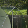 Load image into Gallery viewer, Walk In Chicken Run, Galvanised Chicken Coop Outdoor with Cover, Poultry Cage, for 8-12 Chickens, Hens, Ducks, Rabbits, 3 x 3.8 x 2.2m - Silver Tone
