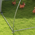 Load image into Gallery viewer, Walk In Chicken Run, Galvanised Chicken Coop Outdoor with Cover, Poultry Cage, for 8-12 Chickens, Hens, Ducks, Rabbits, 3 x 3.8 x 2.2m - Silver Tone
