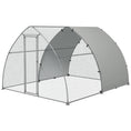 Load image into Gallery viewer, Walk In Chicken Run, Galvanised Chicken Coop Outdoor with Cover, Poultry Cage, for 8-12 Chickens, Hens, Ducks, Rabbits, 3 x 3.8 x 2.2m - Silver Tone
