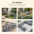 Load image into Gallery viewer, Outdoor Cat Tunnel with Extendable Design, 79" L Wooden Cat Run with Weather Protection, Connecting Inside and Outside, for Deck Patios, Balconies, Dark Gray
