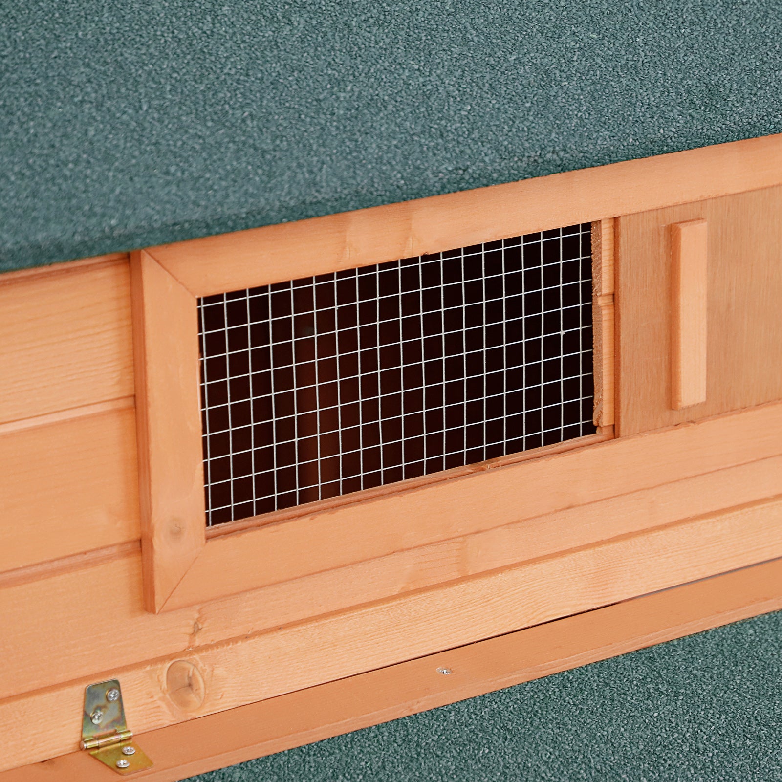 137" Chicken Coop Wooden Large Hen House Deluxe Rabbit Hutch Lockable Poultry Cage Backyard with Nesting Box and Run, Orange