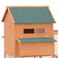 Load image into Gallery viewer, 137" Chicken Coop Wooden Large Hen House Deluxe Rabbit Hutch Lockable Poultry Cage Backyard with Nesting Box and Run, Orange
