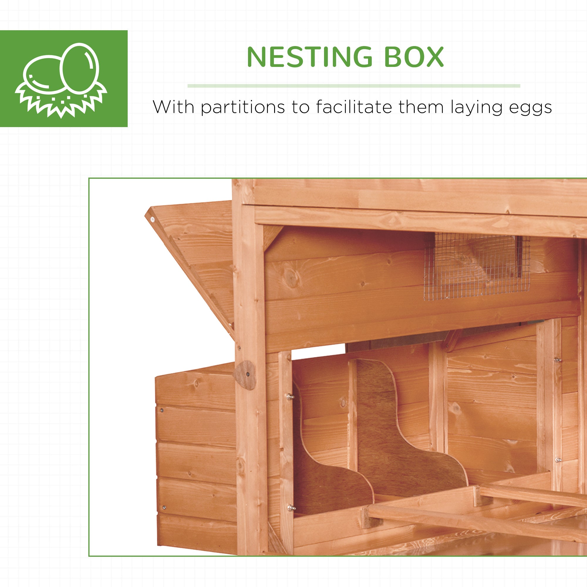 137" Chicken Coop Wooden Large Hen House Deluxe Rabbit Hutch Lockable Poultry Cage Backyard with Nesting Box and Run, Orange