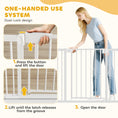 Load image into Gallery viewer, Baby Gate, 30"-32", 33"-35", 35"-37", 38"-40"W Pet Gate with 2 Extension Kits, Auto-Close, Two-Way Open, Pressure Mounted for Stair, Doorways and Hallways, 30"H, White
