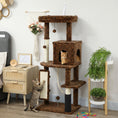 Charger l'image dans la visionneuse de la galerie, Cat Tree for Large Cat Adults, 52 Inch Cat Tower for Indoor Cats w/ Scratching Posts, Cat Bed, Condo, Jumping Platforms, Toy Balls, Anti-tip Kit, Leopard Print
