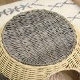 Load image into Gallery viewer, Wicker Cat House, Rattan Raised Cat Bed, Cosy Kitten Cave with Soft Washable Cushion, Φ40 x 30cm
