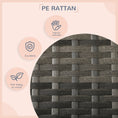 Load image into Gallery viewer, PawHut Outdoor Wicker Dog House with Canopy, Rattan Dog Bed with Soft Cushion Removable Cover for Medium and Large Dogs, Dark Gray

